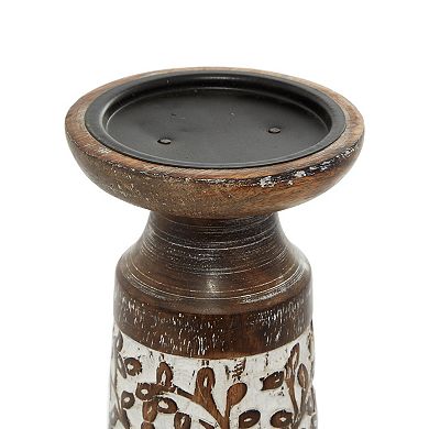 Stella & Eve Rustic Flourish Pattern Candleholder 3-piece Set