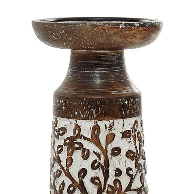 Stella & Eve Rustic Flourish Pattern Candleholder 3-piece Set