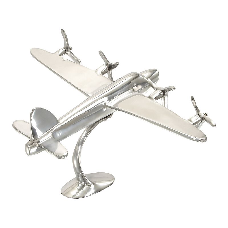 Stella & Eve Vintage Inspired Airplane Sculpture Table Decor, Grey, Small