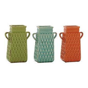 Stella & Eve Multicolored Ceramic Vases 3 pc Set