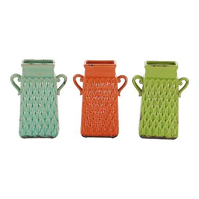 Stella & Eve Multicolored Ceramic Vases 3-pc. Set