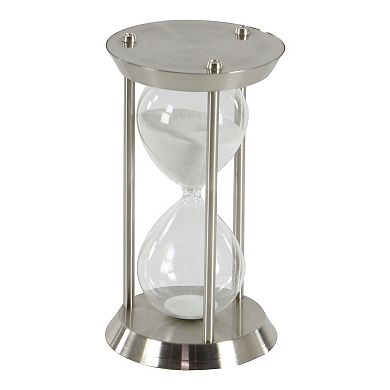 Stella & Eve Silver Finish Hourglass Timer Table Decor