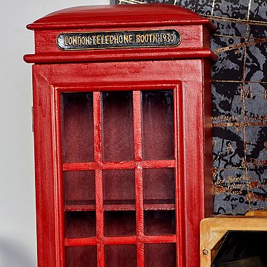 Stella & Eve Traditional Wooden Phone Booth CD Holder