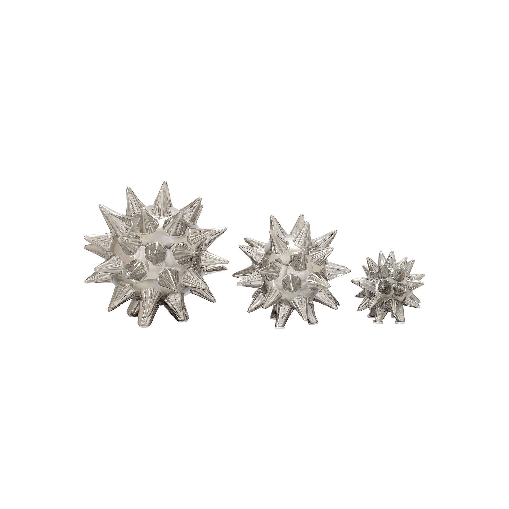 Stella & Eve Abstract Spiked Star Sculpture Table Decor 3-piece Set, Gray