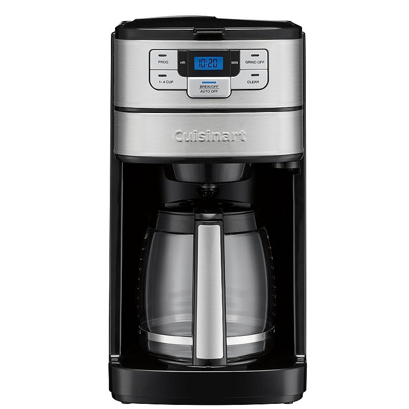 Cuisinart - Automatic Grind and Brew 12 Cup Coffeemaker - Black/Stainless Steel