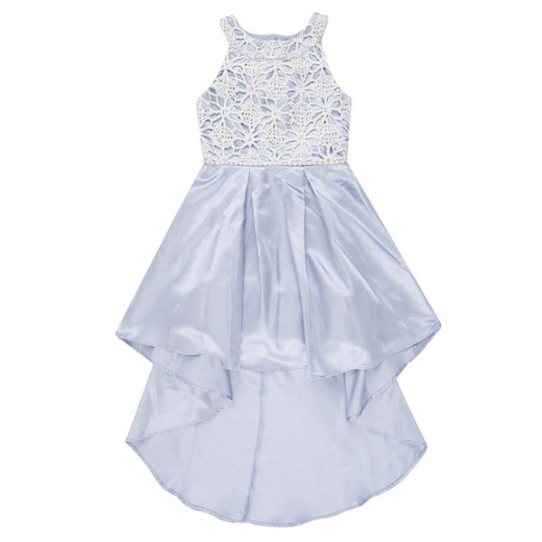 Girls 7-16 Speechless Lace to Pleated High-Low Dress