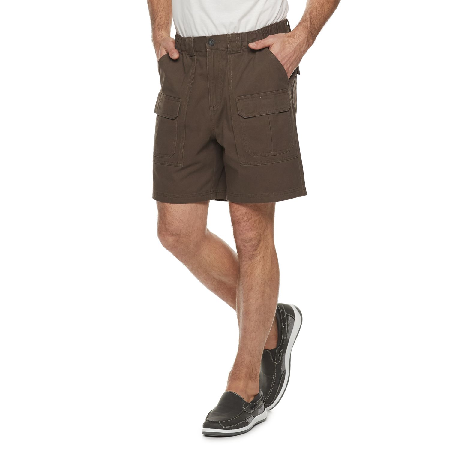 mens cargo shorts with elastic sides