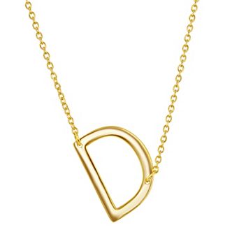 Argento Bella Sterling Silver Sideways Initial Necklace