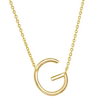 Argento Bella Sterling Silver Sideways Initial Necklace