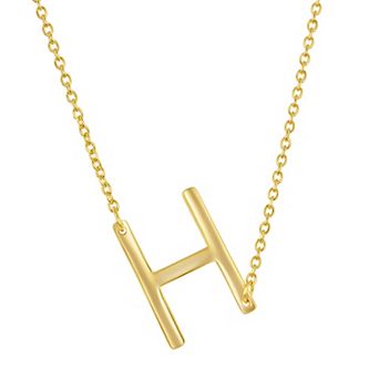 Argento Bella Sterling Silver Sideways Initial Necklace