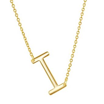 Argento Bella Sterling Silver Sideways Initial Necklace