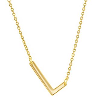Argento Bella Sterling Silver Sideways Initial Necklace