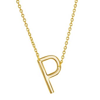 Argento Bella Sterling Silver Sideways Initial Necklace