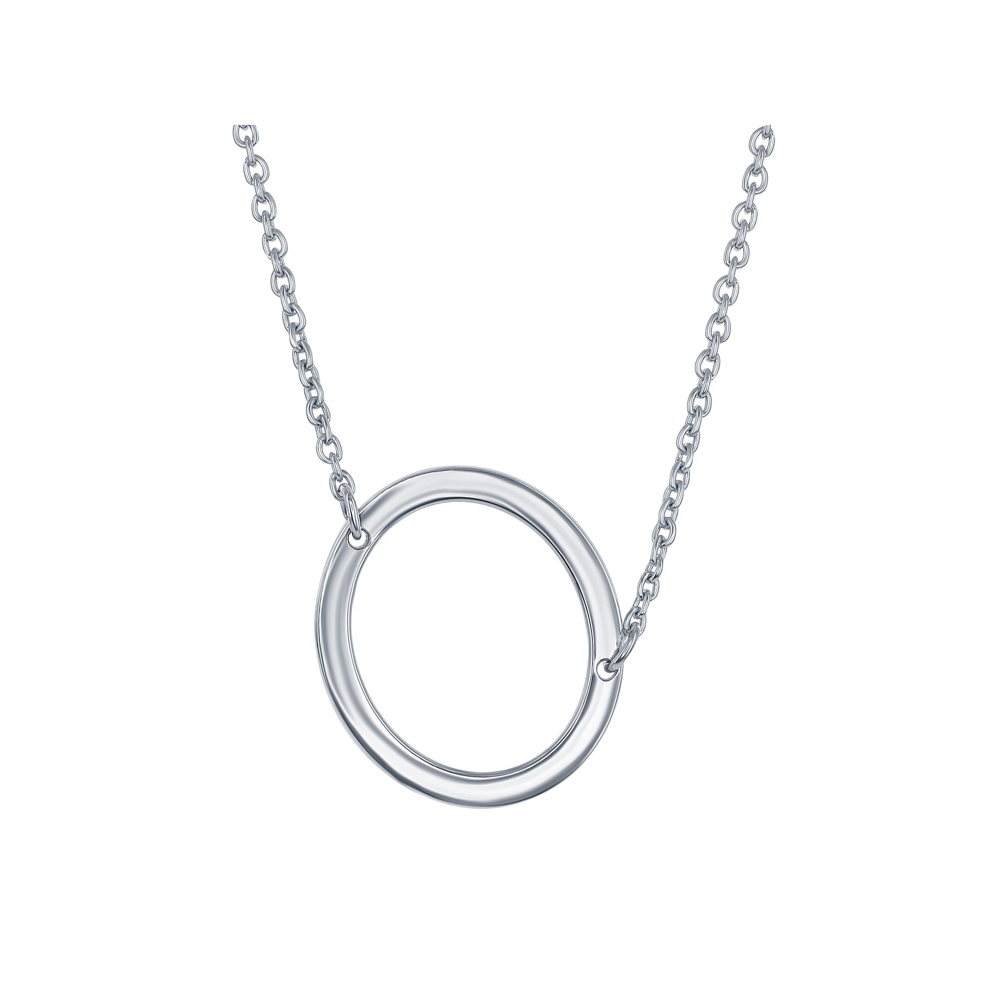 Sterling Silver Sideways Initial Necklace, Womens, Size: 16-18 ADJ, Ste