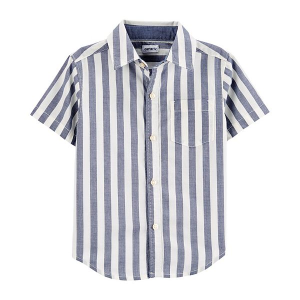 Toddler Boy Carter's Striped Button-Front Shirt