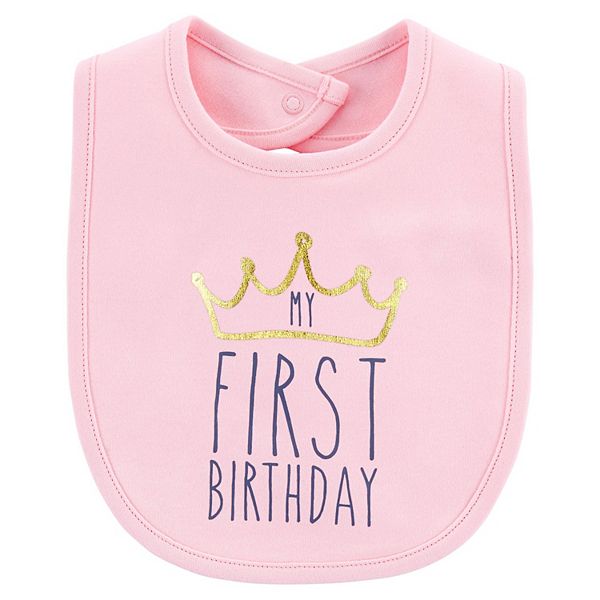 Baby Girl Carter's My First Birthday Teething Bib