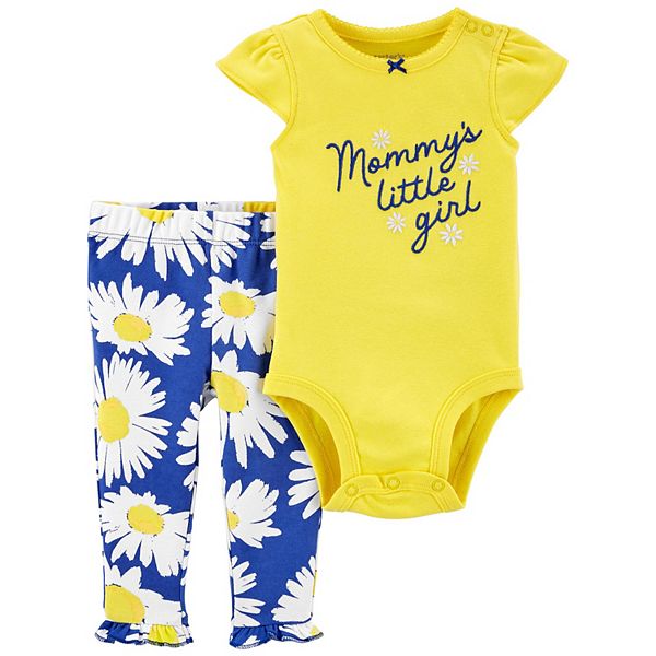 NEW Carter's Girl's 3 Piece Bodysuit & Pant Set Sweet Like Mommy 24 Months 