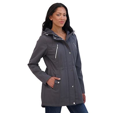 Women's Sebby Collection Hood Water-Resistant Anorak Jacket