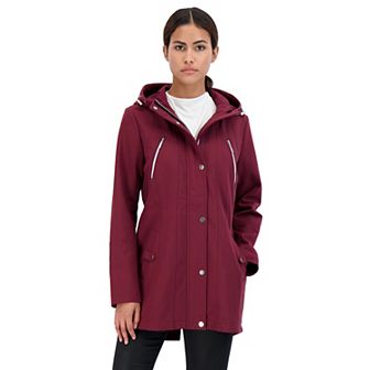 Women's Sebby Collection Hood Water-Resistant Anorak Jacket