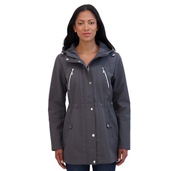 Women's Sebby Collection Hood Water-Resistant Anorak Jacket
