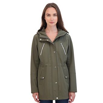 Women's Sebby Collection Hood Water-Resistant Anorak Jacket