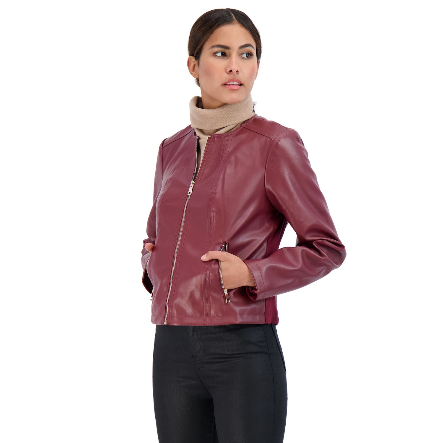 sebby collection leather jacket