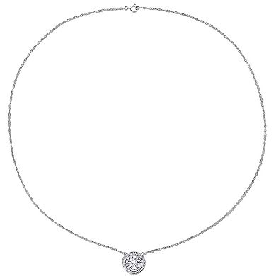 Stella Grace 14k White Gold 2 1/4 Carat T.W. Lab-Created Moissanite Circle Necklace