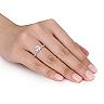 Stella Grace 14k Rose Gold 2 Carat T.W. Lab-Created Moissanite & 1/10 Carat T.W. Diamond Engagement Ring