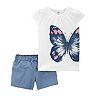 Girls 4-12 Carter's 2-Piece Butterfly Jersey Tee & Legging Set