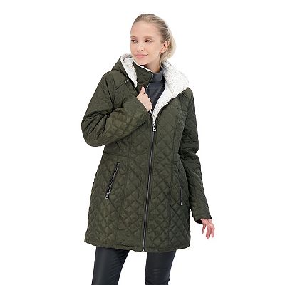 Women s Sebby Faux Fur Hood Quilted Jacket
