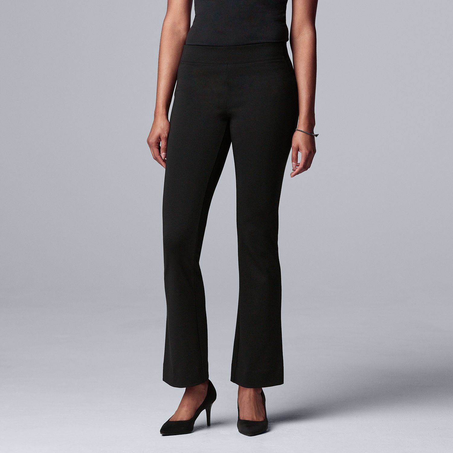 women's pull on bootcut ponte pants