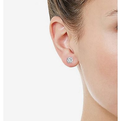 Sterling Silver 1/2 Carat T.W. Diamond Stud Earrings