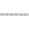 Sterling Silver 1/2 Carat T.W. Diamond Halo "XO" Bracelet Set