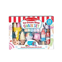 Kids Wooden Interactive Ice Cream Cart Playset Toy w/ Chalkboard & Storage