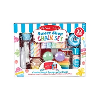 Melissa & Doug 33 pc Sweet Shop Multi-Colored Chalk and Holders Play Set