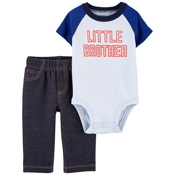 Baby Boy Carter's Little Brother Bodysuit & Pants Set