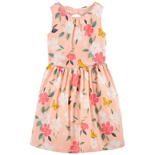 Girl 4-12 Carter's Butterfly Sateen Dress