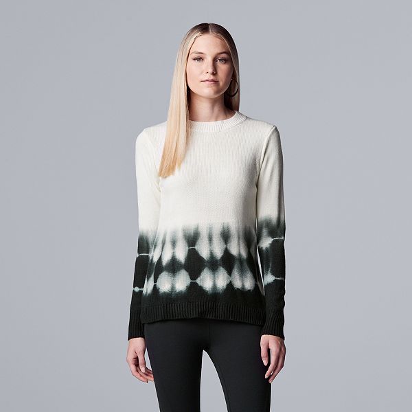 Women's Simply Vera Vera Wang Asymmetrical-Dye Sweater