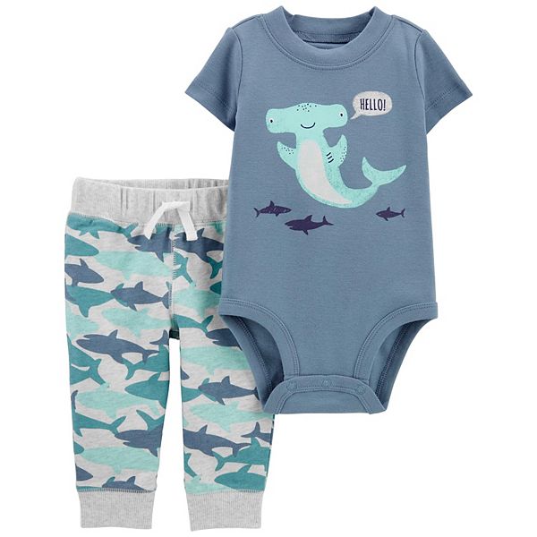 Baby Carter's 2-Piece Whale Bodysuit & Pant Set