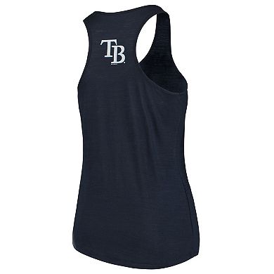 Women's Soft as a Grape Navy Tampa Bay Rays Plus Size Swing for the Fences Racerback Tank Top
