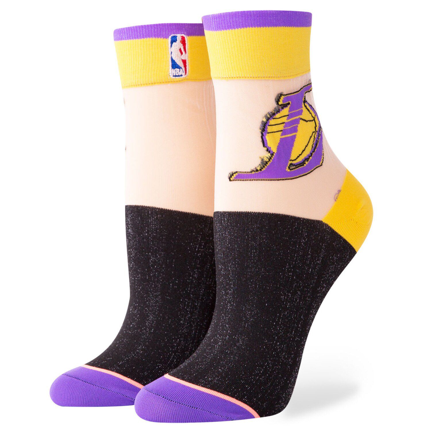 lakers fuzzy socks