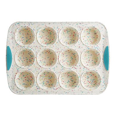 Trudeau 12-Cup Confetti Silicone Muffin Pan