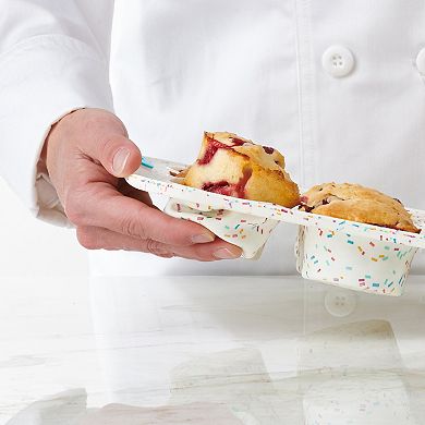 Trudeau 12-Cup Confetti Silicone Muffin Pan