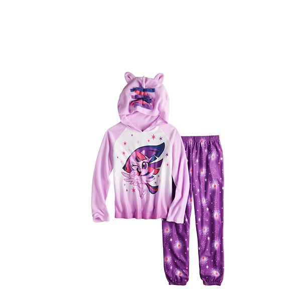 jury tabak conjunctie Girls 4-10 My Little Pony Twilight Sparkle Magic Hooded Pajama Set