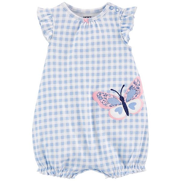 Baby Girl Carter's Butterfly Cotton Romper
