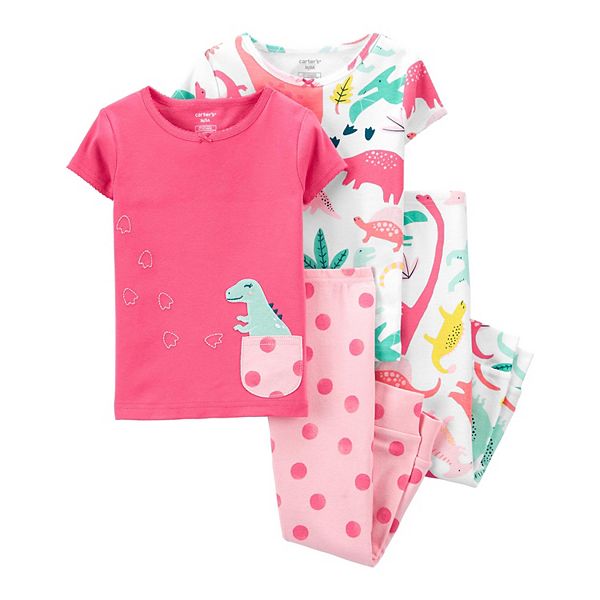 Toddler Girl Carter's 4 Piece Tops & Pants Pajama Set