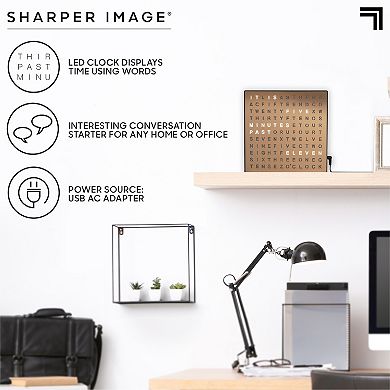Sharper Image LED Tabletop Word Clock
