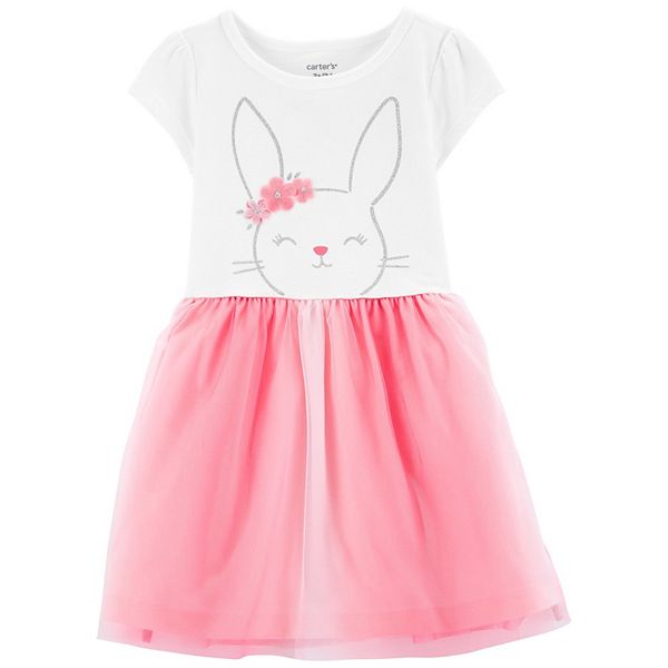 Toddler Girl Carter's Bunny Jersey Tutu Dress