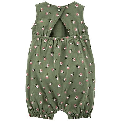 Baby Girl Carter's Floral Cutout Back Romper