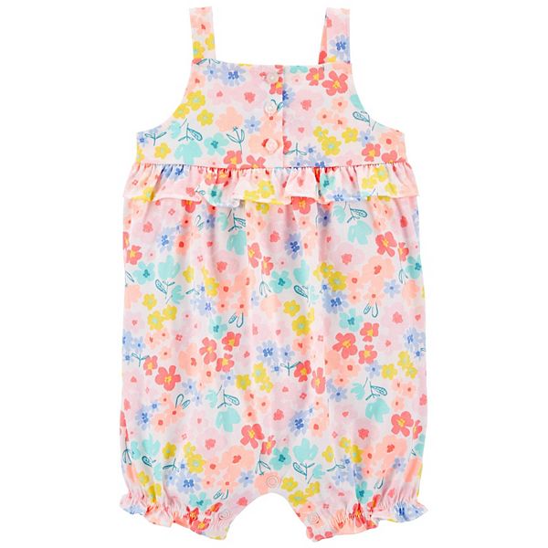 Baby Girl Carter's Mixed Floral Ruffle Romper